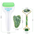 Facial Roller Set of 3, Ice Roller, Two-Sided Jade Roller and Gua Sha Massage - Image 7