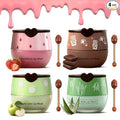4PCS Bee Lip Balm Honey Pot, Fruit Moisturizing Propolis Lip Mask, Lip Mask by Charm+Kiss