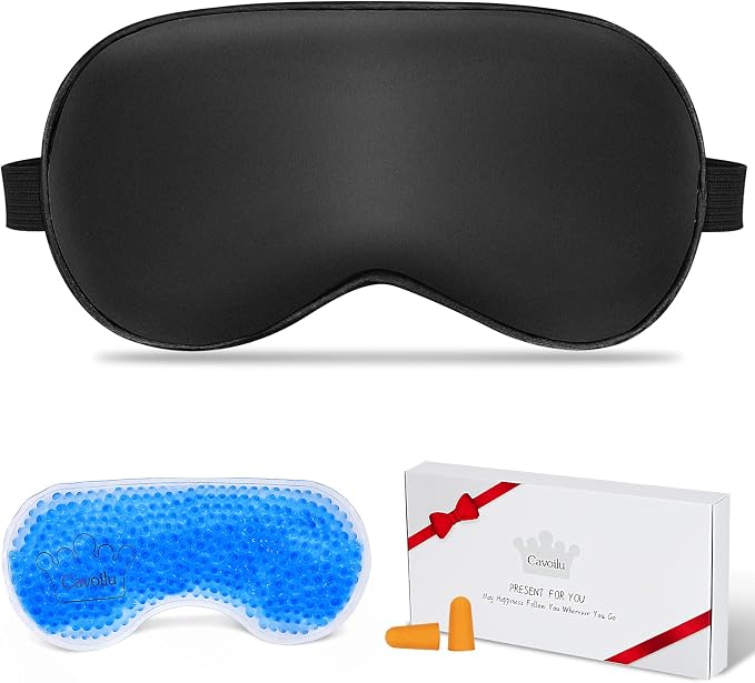 Eye Mask, Cooling Sleep Mask Gel Eye Mask by Cavoilu