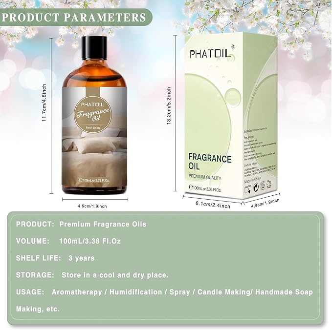 PHATOIL 3.38FL.OZ Fresh Linen Fragrance Oils - Image 3
