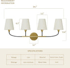 4-Light Bathroom Light Fixtures, Modern Light Fixtures - Image 5