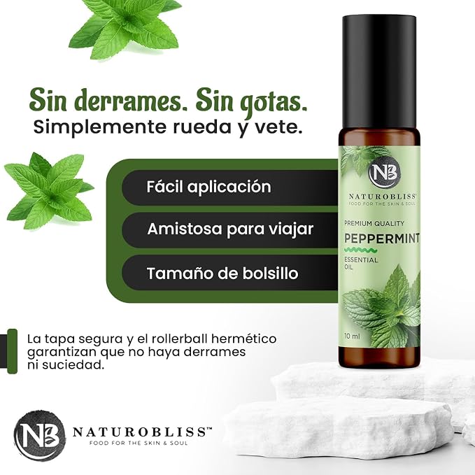 NaturoBliss Peppermint Essential Oil Roll-On, 10 ml - Image 7