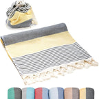 ATANI Turkish Beach Towel, Converts to a Bag, Oversized 100% Cotton Bath Towels by ATANI