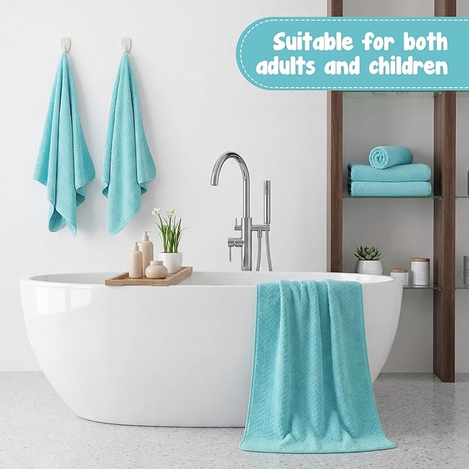 SmoothNovelty 16 Pack Microfiber Bath Towels Bulk 27'' x 60'' Oversized Size - Image 6