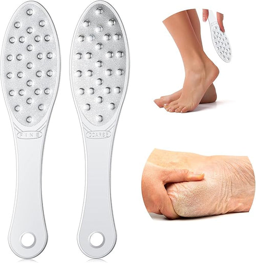1 Pcs Stainless Steel Foot File Callus Remover Double Sided Metal Foot Rasp by Jutom