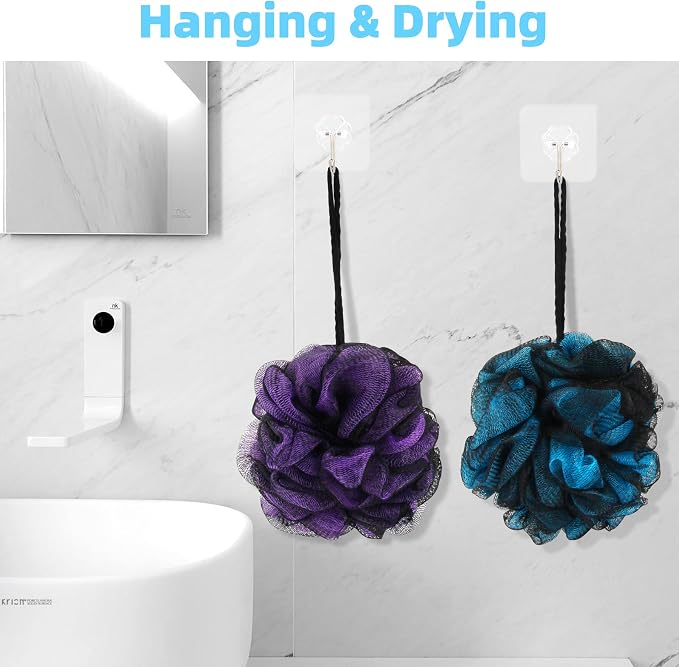 Chuya 4 Pack Shower Loofahs Sponges 70g Large, Bath Sponge Loofah Body Scrubber - Image 4