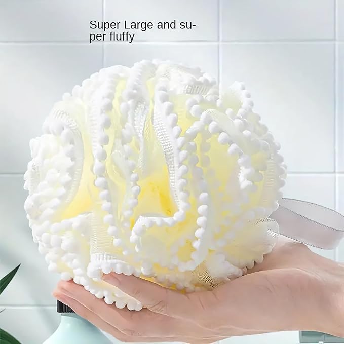 Large Luxurious Bath Ball Loofah Sponge Pouf Puff Mesh - Image 8