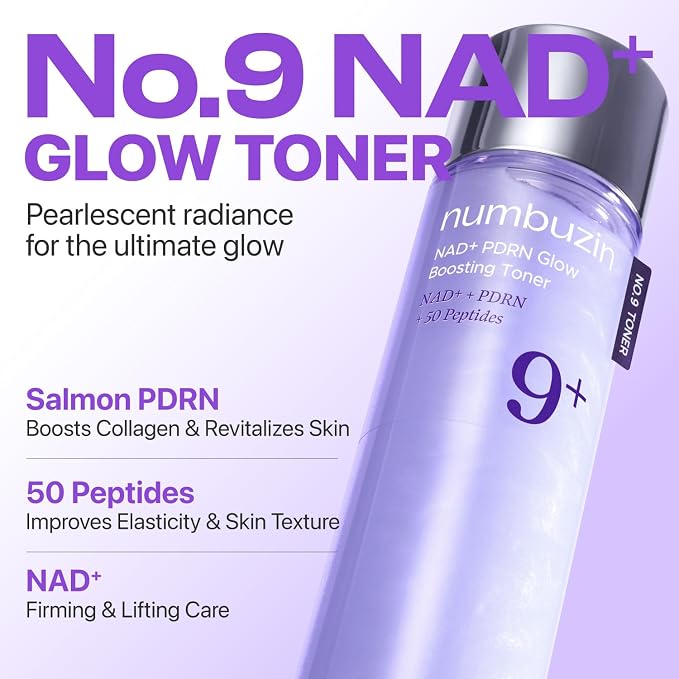 numbuzin No.9 NAD+ Salmon PDRN Glow Boosting Toner, Hydrating & Firming Toner - Image 2