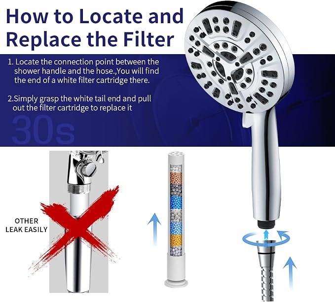 Filtered Shower Head with Handheld - Image 6