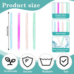 4Pcs Glass Cuticle Pusher, Dual-Ended Manicure Stick, 4 Colors Nail Cuticle - Image 3