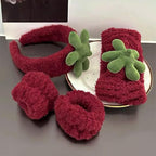 Ivyu Spa Skincare Headbands& Wristband Set，Cute Strawberry Makeup Headband - Image 2