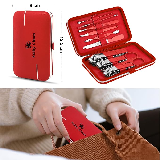 Manicure Set, Travel Mini Nail Clippers Kit Pedicure Care Tools - Image 3