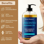Unscented Massage Oil for Massage Therapy 8 fl oz - Image 2