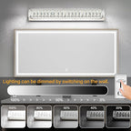 ZUZITO 30in LED Bathroom Lights Over Mirror Modern Crystal Vanity Lights Bar - Image 2