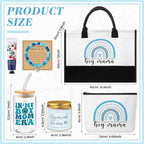 7 Sets Boy Mother Gifts for New Mom Gifts Tote Bag Makeup Bag Candle Bracelet - Image 2