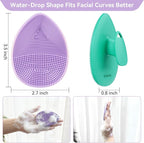 Silicone Face Scrubber 2 Pack, Manual Facial Cleansing Brush - Image 2