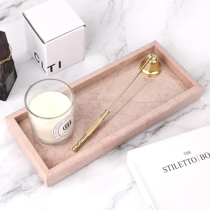 Marble Bathroom Vanity Tray, Natural Luxury Vanity Home Kitchen Bathroom Table - Image 7