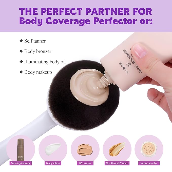 Blend & Blur Extra Large Body Makeup Brush- Self Tanner Brush - Image 3