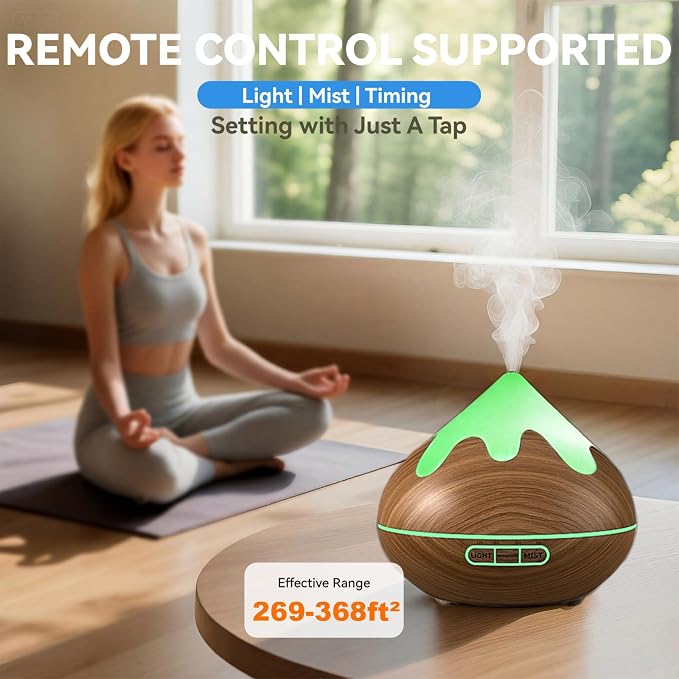 500ML Essential Oil Diffuser, Ultrasonic Aromatherapy Diffuser - Image 6