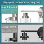 Unicozin 3 Light Vanity Lights, Brushed Nickel Wall Sconce Light - Image 3