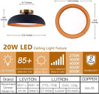 Bargeni Flush Mount Ceiling Light, 12.5 inch LED Ceiling Light Fixture - Image 2