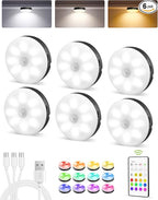EZVALO Under Cabinet Lighting, 1000mAh Rechargeable Puck Lights by EZVALO