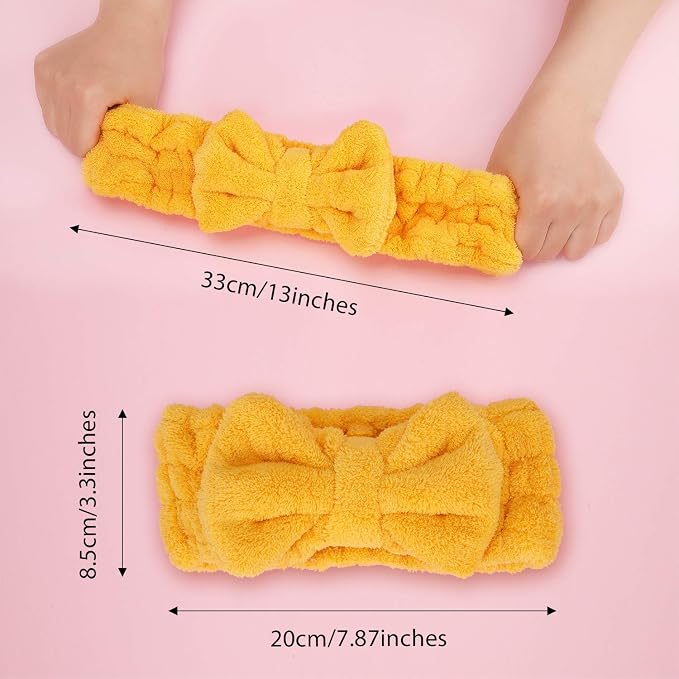 3 Pieces Wash Face Headband Makeup Spa Headband Towel Terry Hair Bands - Image 3