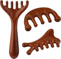 ProSuites 3 Pack Scalp Massager Hair Growth, Wooden Gua Sha Head Massage Tool by ProSuites