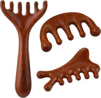 ProSuites 3 Pack Scalp Massager Hair Growth, Wooden Gua Sha Head Massage Tool by ProSuites