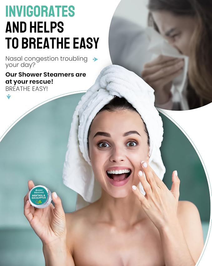 Shower Steamers Aromatherapy 15 Pack, Menthol & Eucalyptus Shower Bombs - Image 6