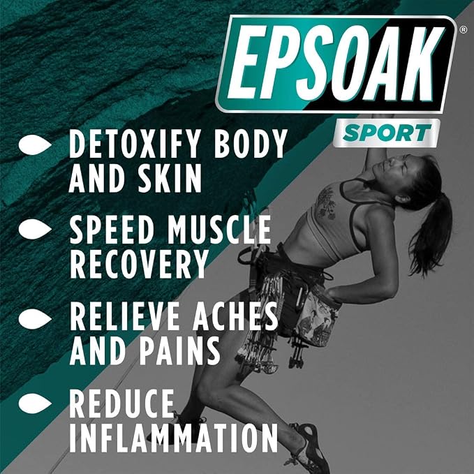 Epsoak Sport Epsom Salt 5 lb. Magnesium Sulfate USP. Resealable Epsom Salt Bag - Image 4