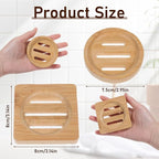 2 PCS Shower Steamer Holder Wood Soap Dish Holder Bamboo Soap Dish Wooden Soaps - Image 2