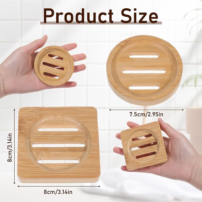 2 PCS Shower Steamer Holder Wood Soap Dish Holder Bamboo Soap Dish Wooden Soaps - Image 2