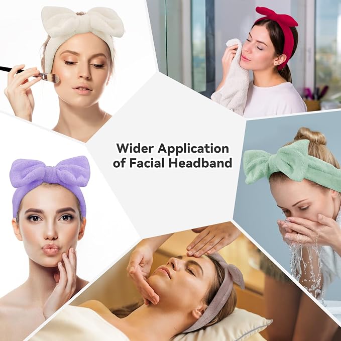 Ondder Spa Headband for Washing Face 8 Pack Aossrted Skincare Headbands for - Image 3