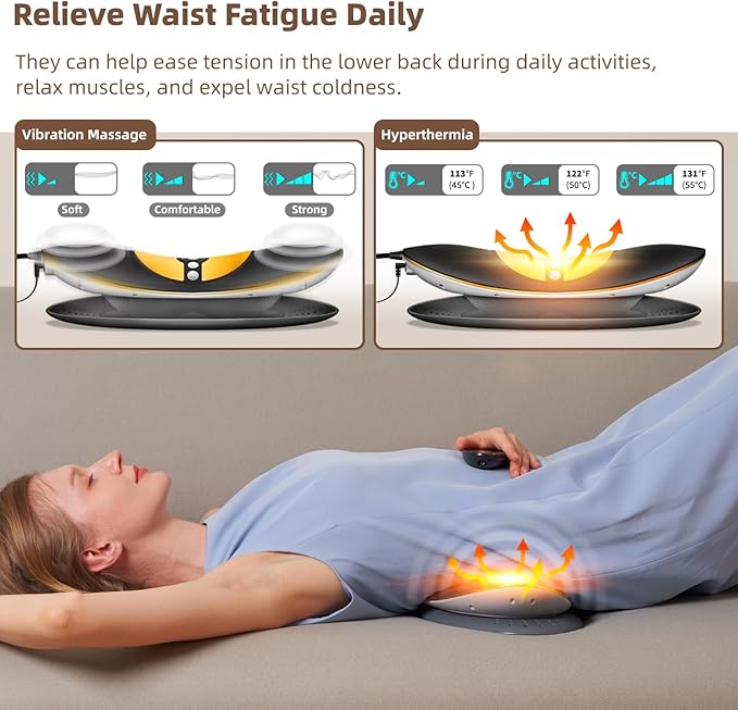 Electric Lumbar Traction Device, 20-Level Electrotherapy, 3-Level Vibration - Image 6