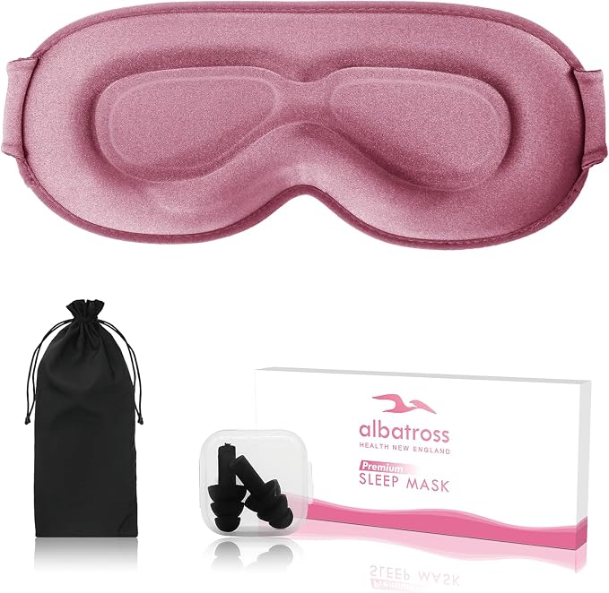 Sleep Eye Mask for Men Women, Sleeping Mask for Side Sleeper, Travel Blackout by AlbatrossHealthNewEngland