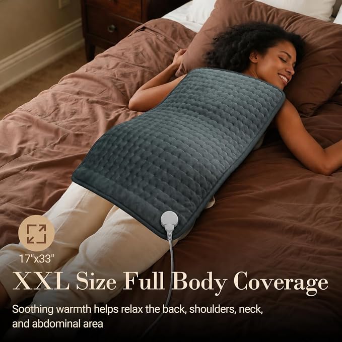CuPiLo Heating Pad for Back Pain Relief, Electric Heating Pads for Neck and - Image 4