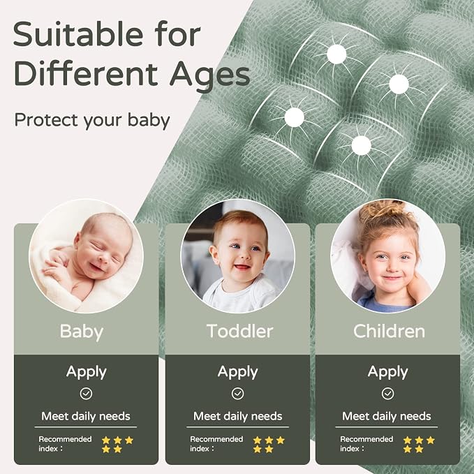 Yoofoss Hooded Baby Towels for Newborn 2 Pack 100% Muslin Organic Cotton Baby - Image 5