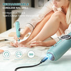 Nail Drill Kit, Cordless Electric Nail Drill Professional Kit 20000rpm Electric - Image 3