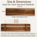 Premium Acacia Wood Bathtub Tray Caddy - Image 2
