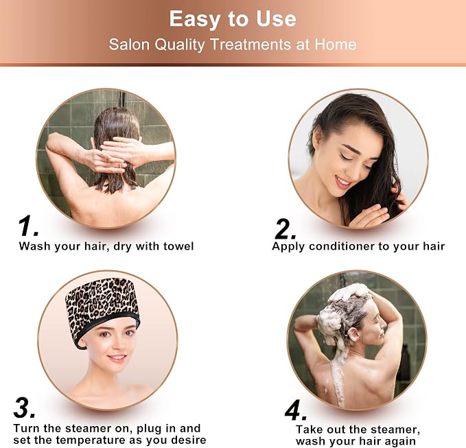 Heat Cap for Deep Conditioning, Ingeware Thermal Cap for Hair Steamer Cap for - Image 3