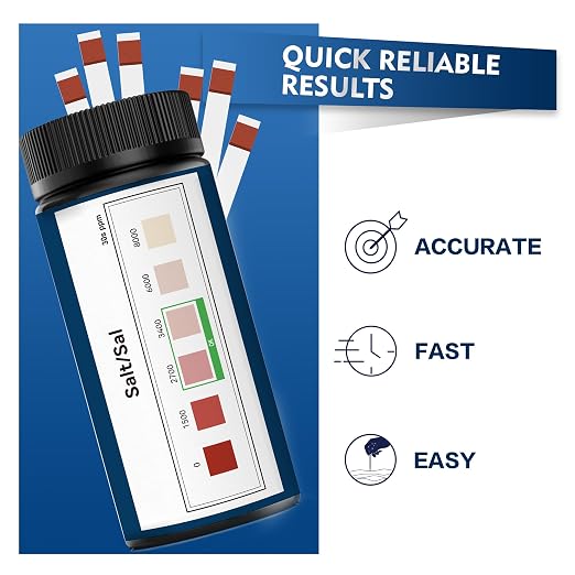 Saltwater Pool Test Strips, 0-8000 ppm, Salt Test Strips Kit - Image 4