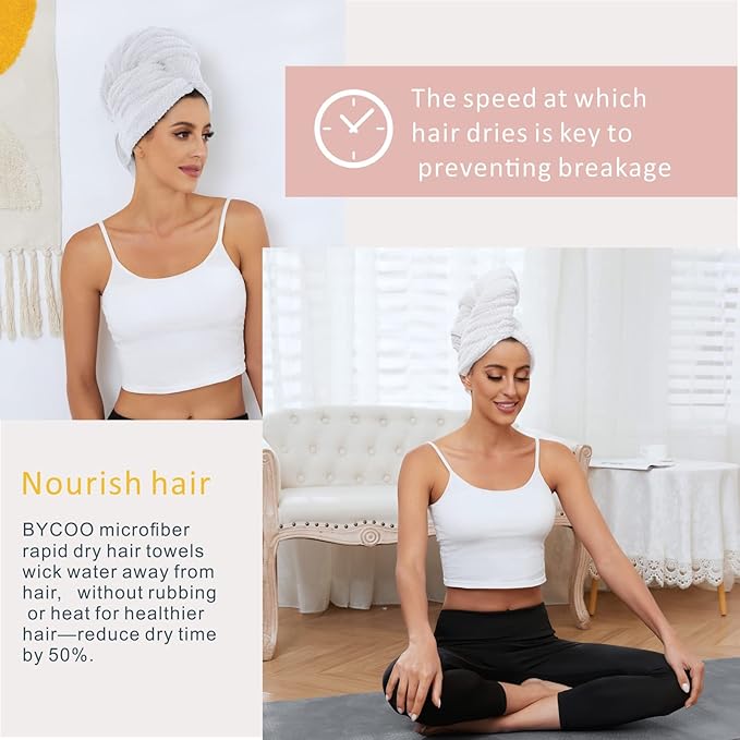 Large Microfiber Hair Towel Wrap - Image 4