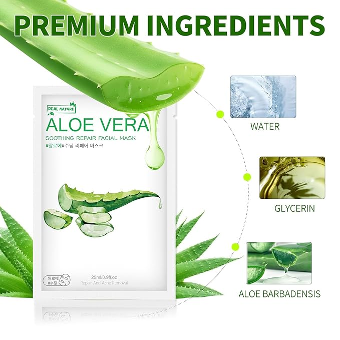 Aloe Vera Face Mask, Hydrating Face Masks Skincare - Image 5