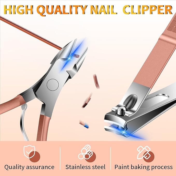Manicure Set 16Pcs Professional Stainless Steel Pedicure Kit Mens Grooming Kit - Image 3