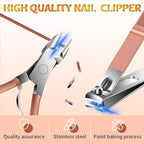 Manicure Set 16Pcs Professional Stainless Steel Pedicure Kit Mens Grooming Kit - Image 3