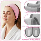 3Pcs Facial Spa Headband, Adjustable Face Wash Headscarf - Image 5