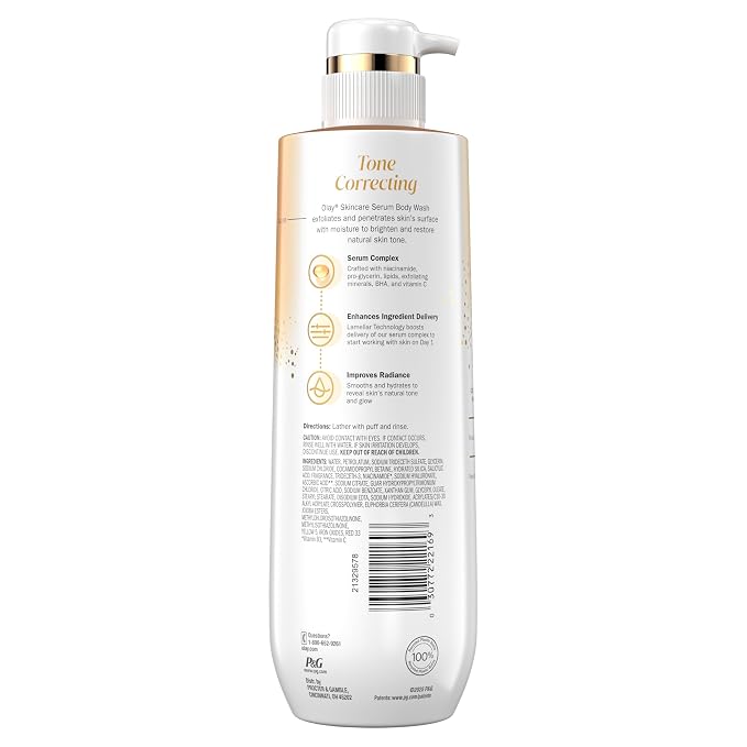 Olay Body Wash for Women, Tone Brightening Exfoliation, Vitamin C Serum Complex - Image 8