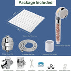 HarJue Filter Shower Head, High Pressure 8 Inch Rainfull - Image 8