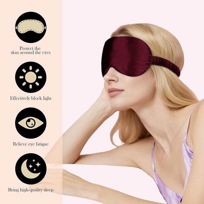 SilkDream 100% Mulberry Silk Sleep Mask Eye Mask - Image 4